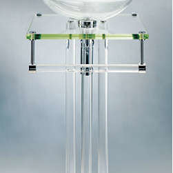 Vitraform 721LP Cristal Polished Glass Rod Pedestal - Products