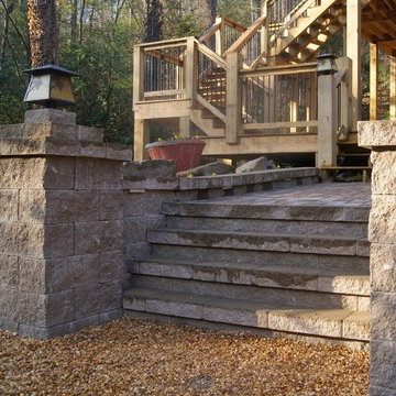 Columns, Segmental Retaining Wall and Pavers