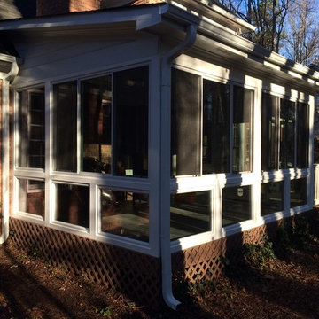 Screened Porch to Sunroom Conversion in Huntersville, NC.
