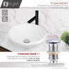 Stylish 16" White Round Ceramic Vessel Bathroom Sink