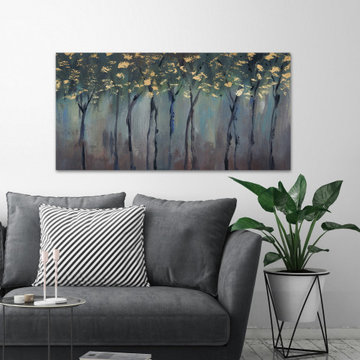 "Somber Forest" Painting Print on Wrapped Canvas