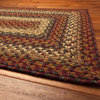 Braided Neverland Area Rug, Rectangle, Red-Green, 2'6"x9'