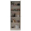 Home Square 2 Piece Wood Multi Storage Two-Door Pantry Cabinet Set in Off White