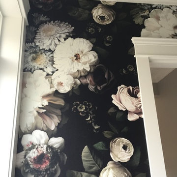 Ellie Cashman Dark Floral Powder Room