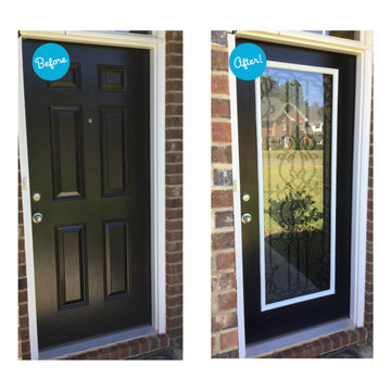 Mediterranean Wrought Iron Decorative Door Glass