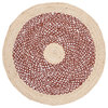 Safavieh Cape Cod Collection CAP210 Rug, Rust/Natural, 3' Round