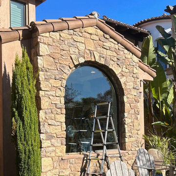 Custom Arched Tempered Glass Window Replacement — Playa del Rey