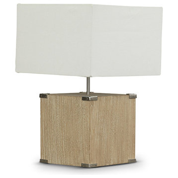 Kostka Wood and Fabric Lamp