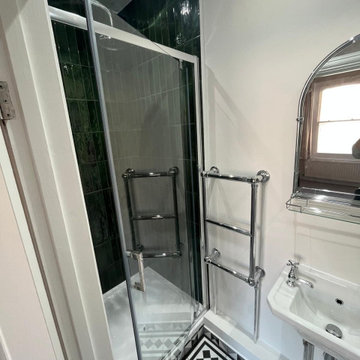 Green & Monochrome Bathroom Renovation — SW London
