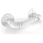 Allied Brass - Pipeline 2 Post Toilet Paper Holder, Matte White - The Pipeline collection is the latest innovation for bathroom fittings from the Allied Brass Brand of products. This toilet tissue holder gives the industrial look of pipe fittings while blending aptly with both modern and traditional bathroom decor. This accessory is powder coated with lifetime materials to provide a decorative and clean finish. No wonder, this toilet tissue holder gives continual service for years without any trouble. The choice of superior materials makes this item free from corrosion and rust. Toilet paper holder mounts firmly with color coordinating screws and comes with a limited lifetime warranty.