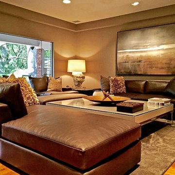 Modern Monochromatic Den