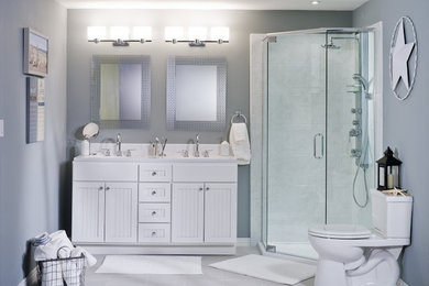 Example of a beach style bathroom design in Phoenix