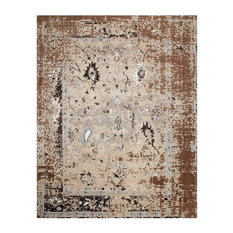 Aldey Brown Pixel Camo Cotton Rug, 8'x10'