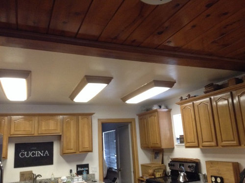 Replace Ugly Fluorescent Ceiling, Decorative Fluorescent Light Fixtures Kitchen