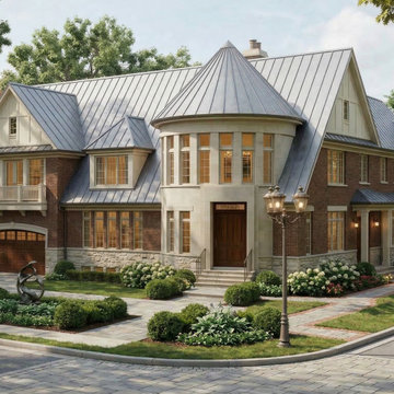 Traditional corner lot home