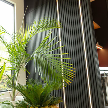 Noir Acoustic Slat Panels Hidden Doors