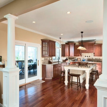 Easy Transitions Between Kitchen and Adjoining Rooms