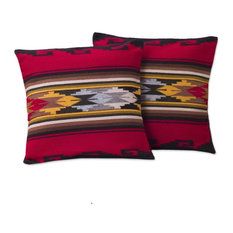 1-Pair Pale Blue//Silver NOVICA Silver Echo Cotton Cushion Covers