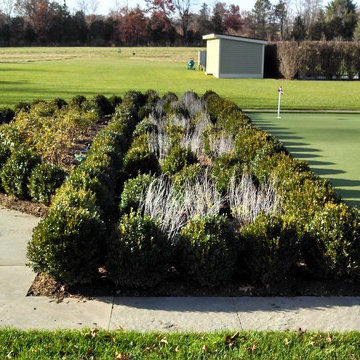 Putting Green with Formal Boxwood Gardens