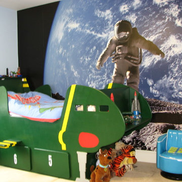 Thunderbirds Space Bedroom with Man On the Moon Wall Mural
