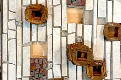 Example of a minimalist wine cellar design in Moscow