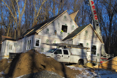 Arts and crafts home design photo in New York