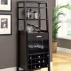 Home Bar, Wine Rack, Storage Cabinet, Laminate, Brown, Contemporary, Modern