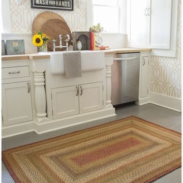 Homespice Mustard Seed Jute Braided Rugs