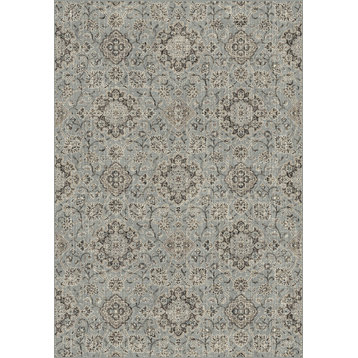 Regal 89665-5929 Area Rug, Silver And Blue, 2'2"x7'7" Runner