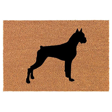 Coir Doormat Boxer Dog (24" x 16" Small)