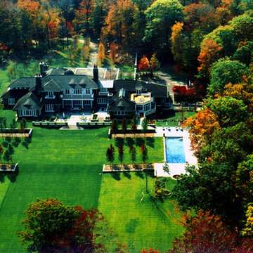 Conyers Farm Woodland Estate Aerial view