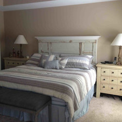 Vintage door headboard for king size bed - Headboards