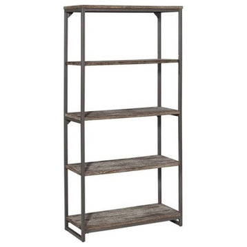 Atlin Designs 4 Shelf Bookcase in Gray