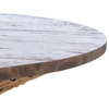 Trent Round Coffee Table Honey Brownwash/ Black