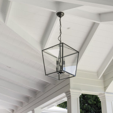 Traditional timber exposed ceiling details and lighting