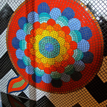 Flower Power Bathroom Mural