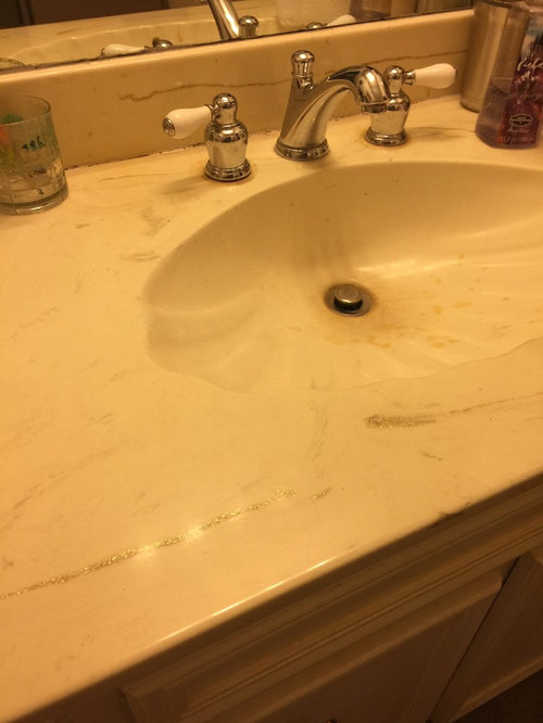 Need Advice If It Was Possible To Re This Old Bathroom Sink - How Do You Redo An Old Bathroom Countertop