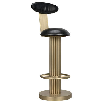 Sedes Bar Stool, Steel With Brass Finish