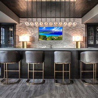 75 Beautiful Home Bar With Concrete Countertops Pictures Ideas