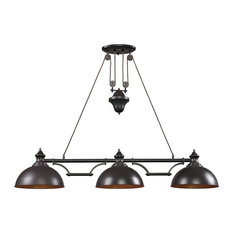 Farmhouse 3 Light Billiard In Oiled Bronze