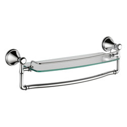 Delta Cassidy 18&Prime; Glass Shelf with Removable Bar - Bathroom Shelves