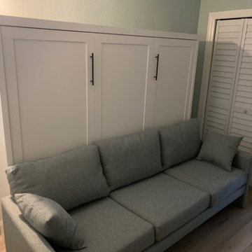 Custom Horizontal Sofa Wall Bed with Hidden Flip Down Leg