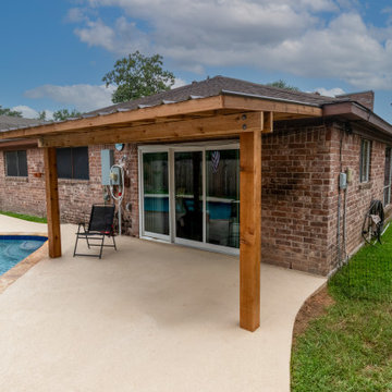 Custom Patio Cover Upgrade – Sealed Cedar & R-Panel Roofin