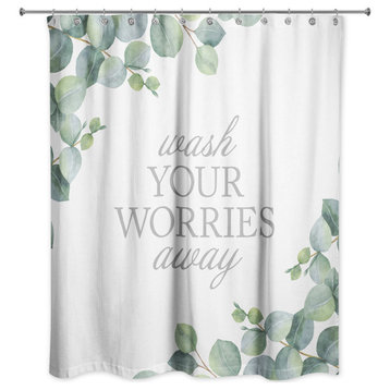 Wash Your Worries Away 5 71x74 Shower Curtain