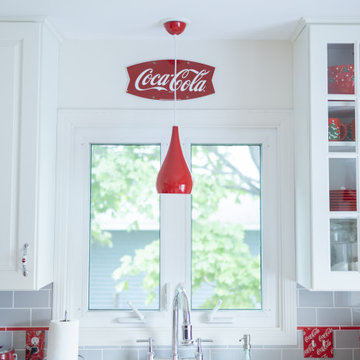 Retro Kitchen Makeover with White Cabinets- Johnson