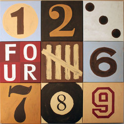 Custom Painted Canvas Collage - Mixed Media Art