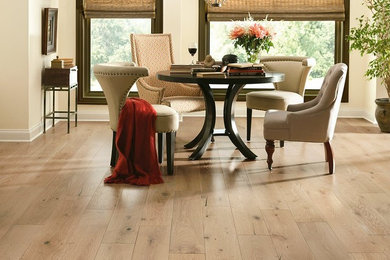 Example of a transitional dining room design in Boston