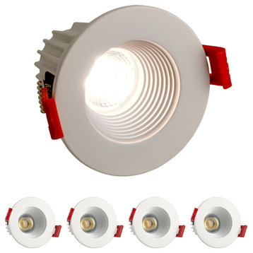 LED Recessed, Cool White 4000k, 2" Snap Trim Canless Downlight 8w, Set of 4