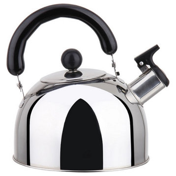 Stainless steel stovetop whistling tea kettle with handle - induction compatible, 3 Liter