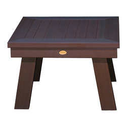 Highwood - Adirondack Outdoor Side Table, Weathered Acorn - Outdoor Side Tables